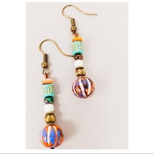 Hand painted African Drop Beads
